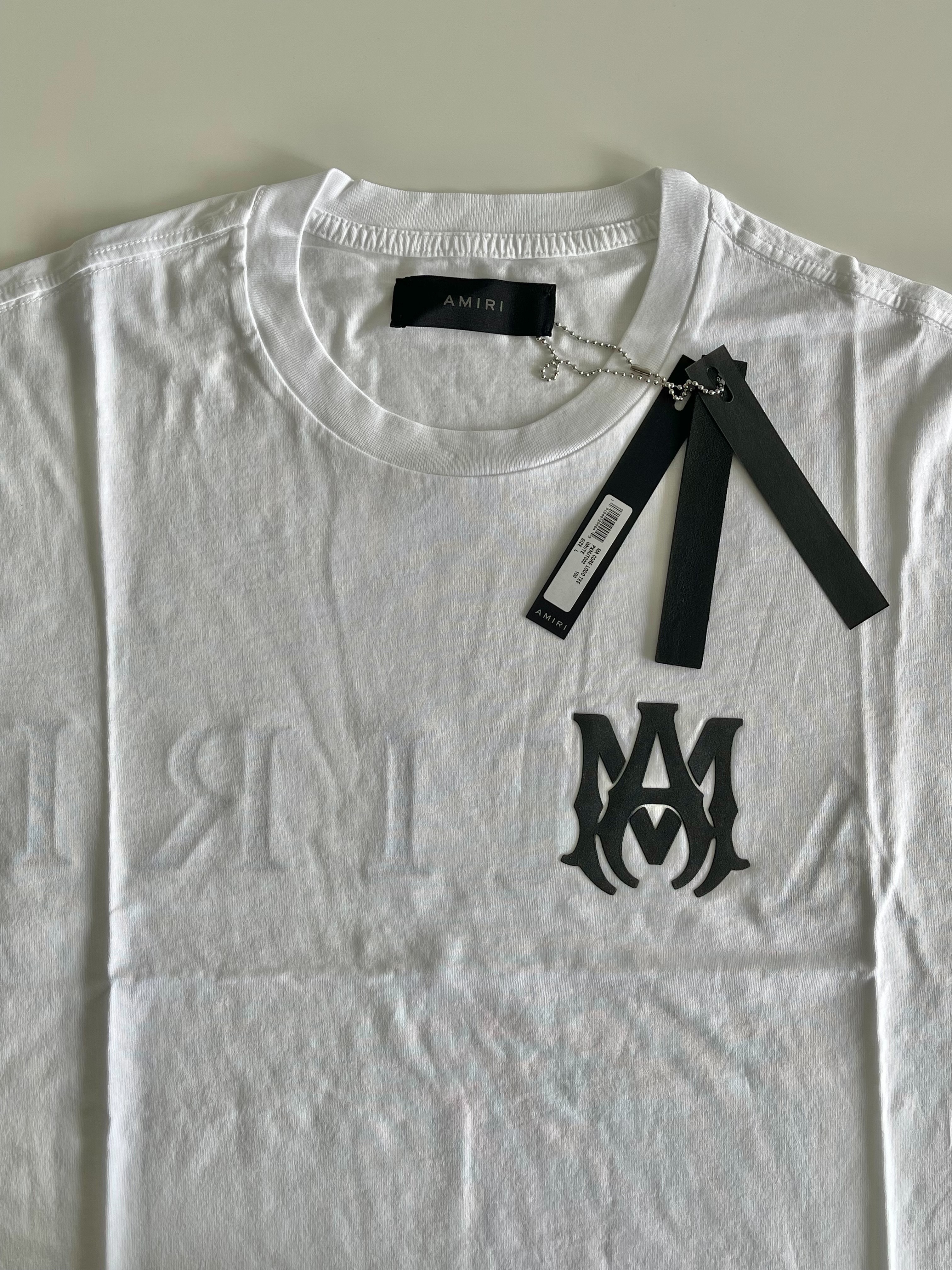 Amiri 刺繡小圖騰 白色 短袖
