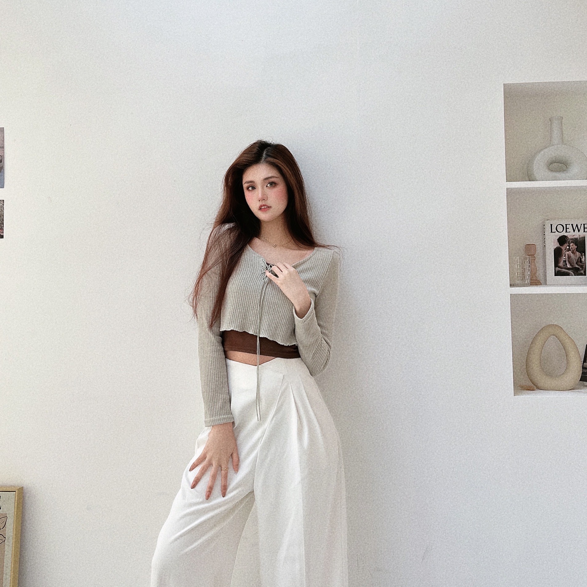 歐膩背心兩件式上衣/三色