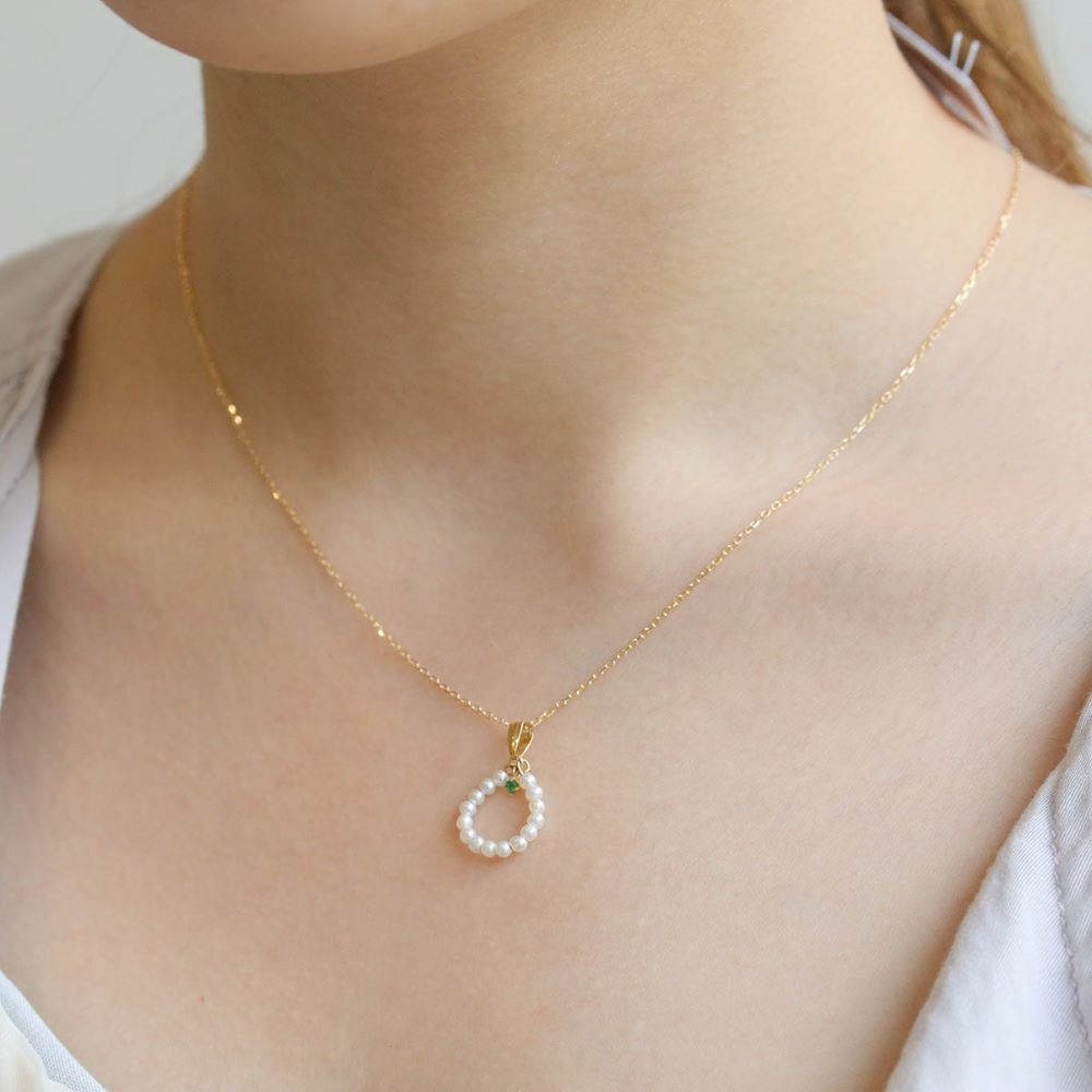 【me.luxe】K10祖母綠珍珠鍊
