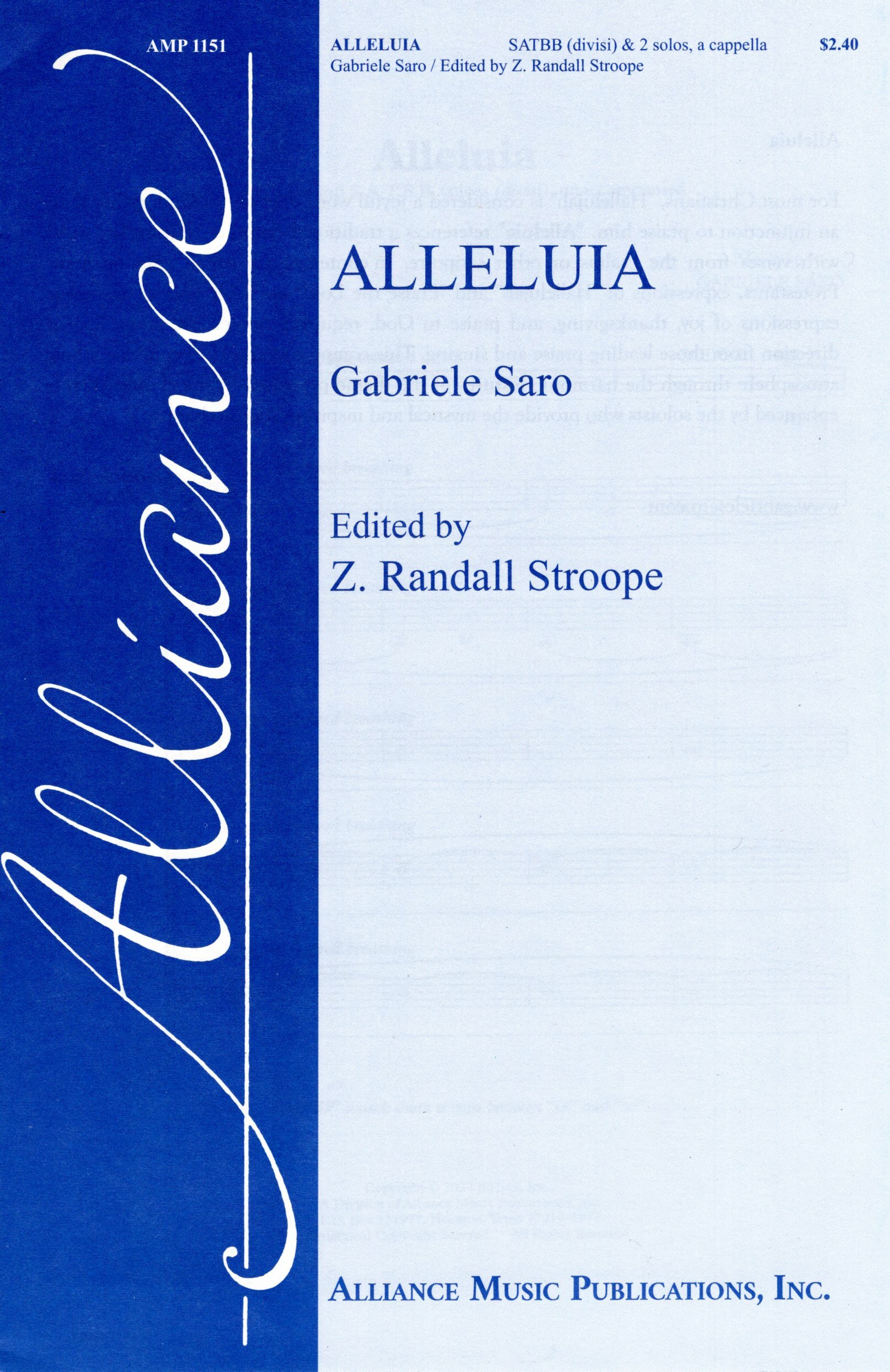 【混聲五部】《Alleluia》