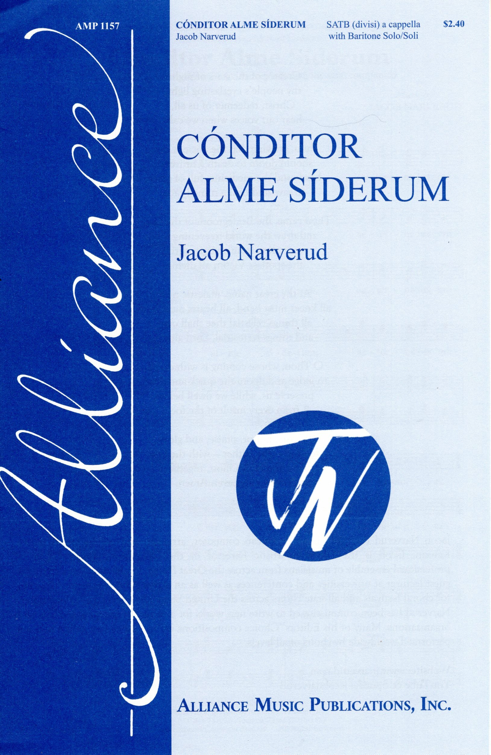 【混聲四部】《Cónditor alme síderum》