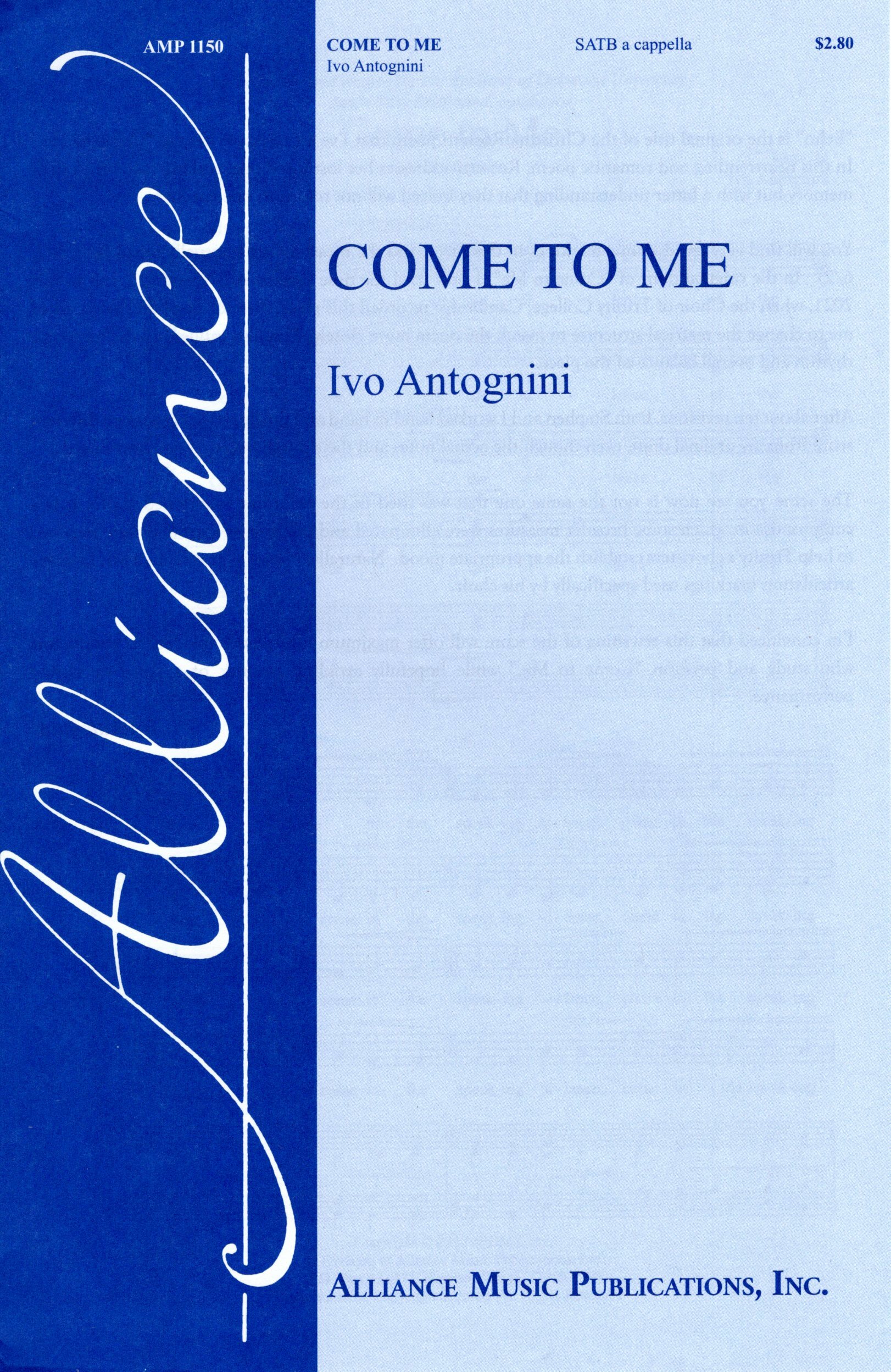 【混聲四部】《Come to Me》