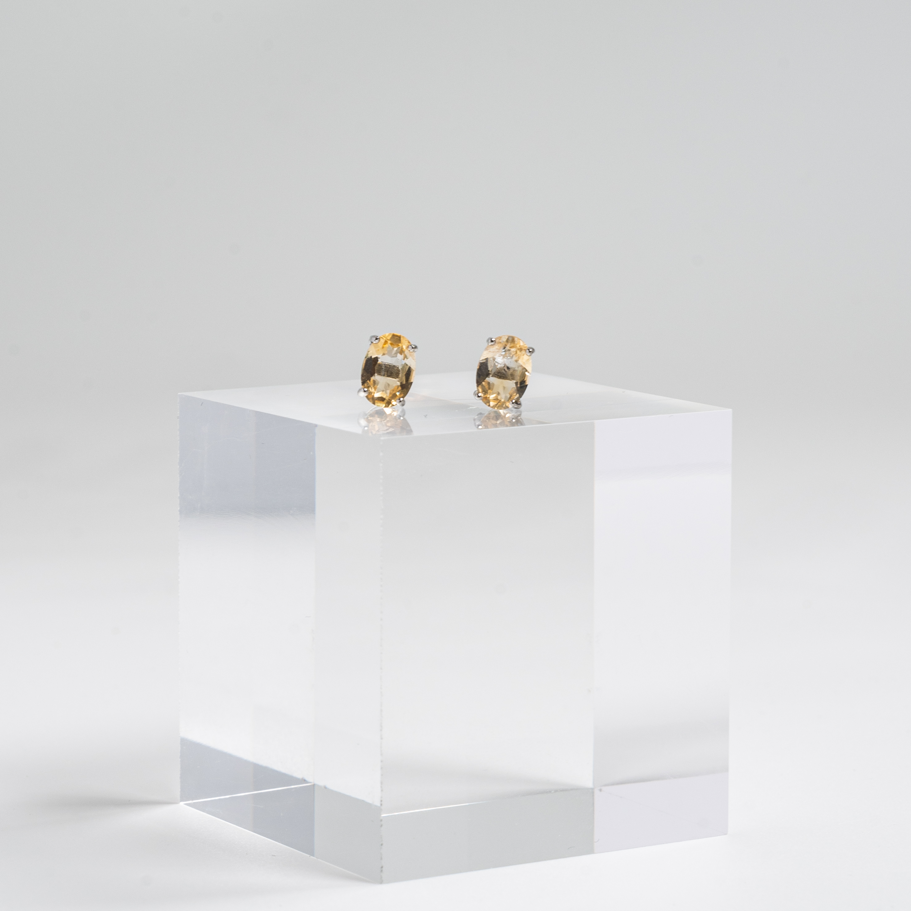 【黃水晶】簡約耳環