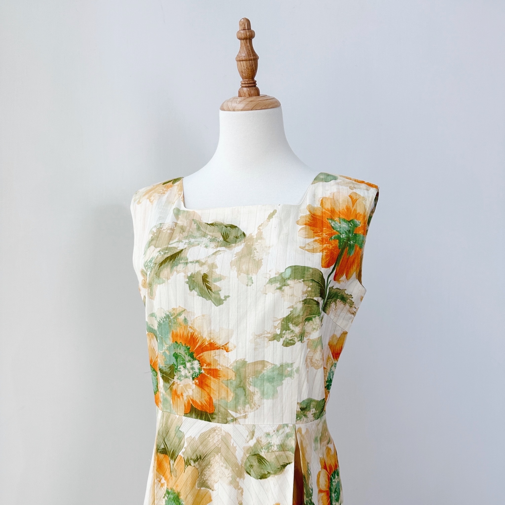 夏日陽光大花背心連身裙