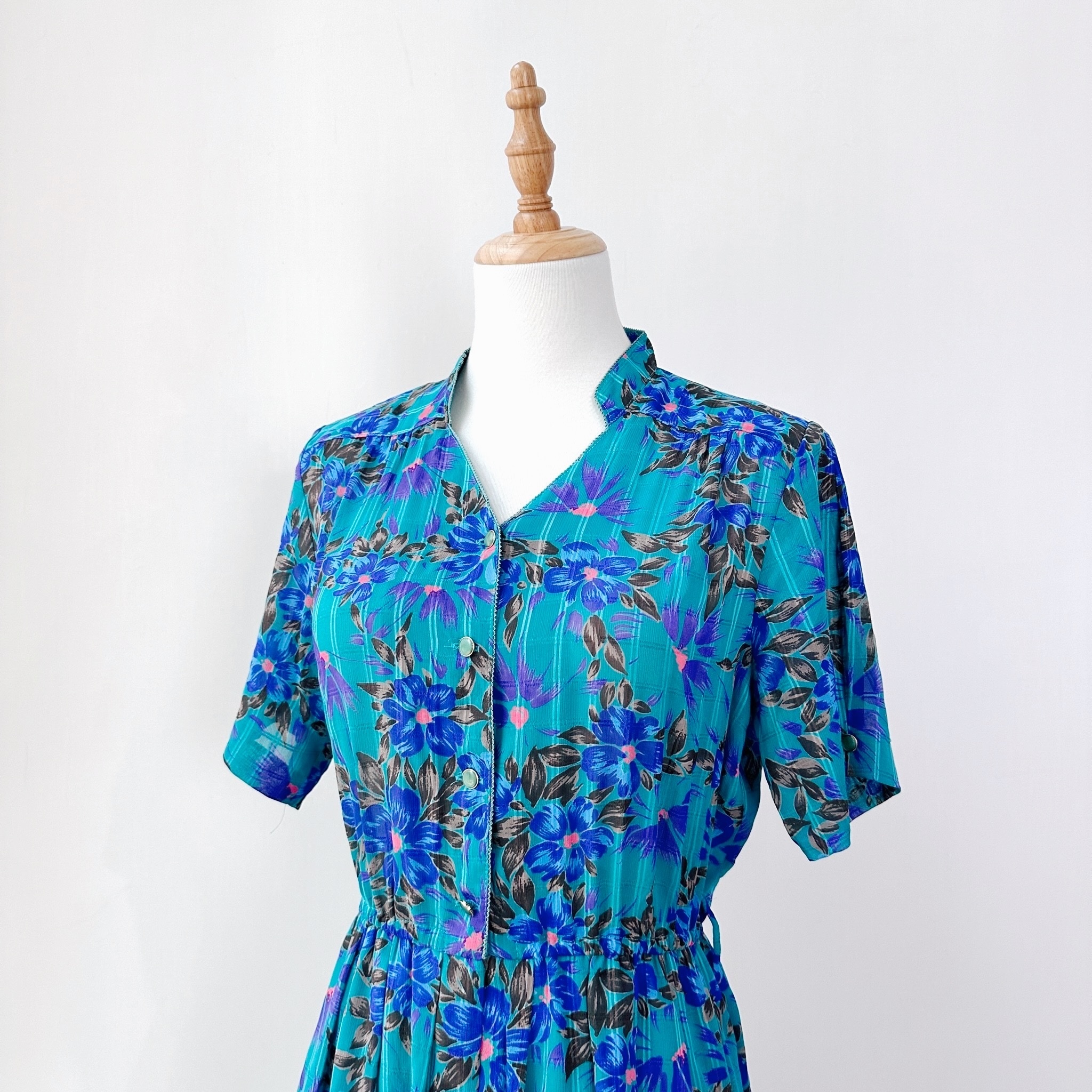 碧水藍花氣質感連身裙