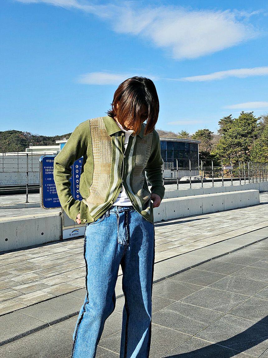 (韓國獨家特價) 楓葉粗花呢針織開衫