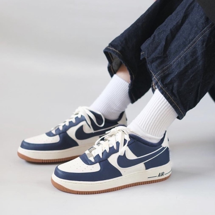 Nike Air Force 1 Low College Pack 午夜藍 焦糖底 男鞋 DQ7659-101