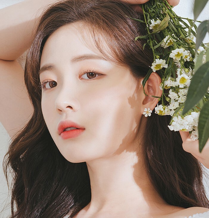 韓國WING BLING授權 清秀氣質小白花兩式耳環(Twice Momo、效定同款)