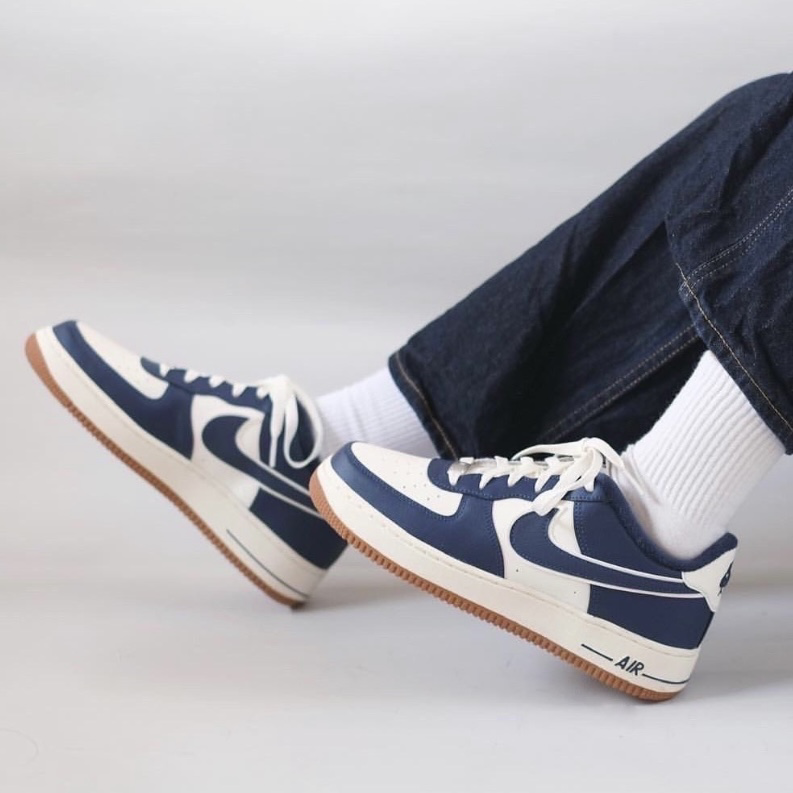 Nike Air Force 1 Low College Pack 午夜藍 焦糖底 男鞋 DQ7659-101