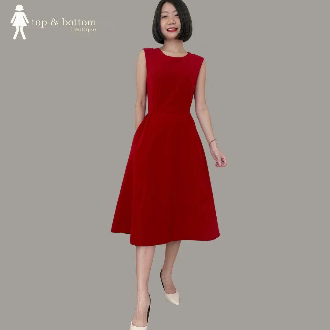 CROSS BACK MIDI DRESS