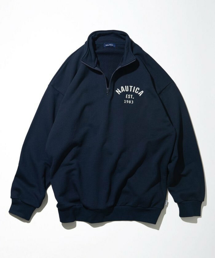 NAUTICA Japan Felt Patch Arch Logo Cadet Collar Sweatshirt (6