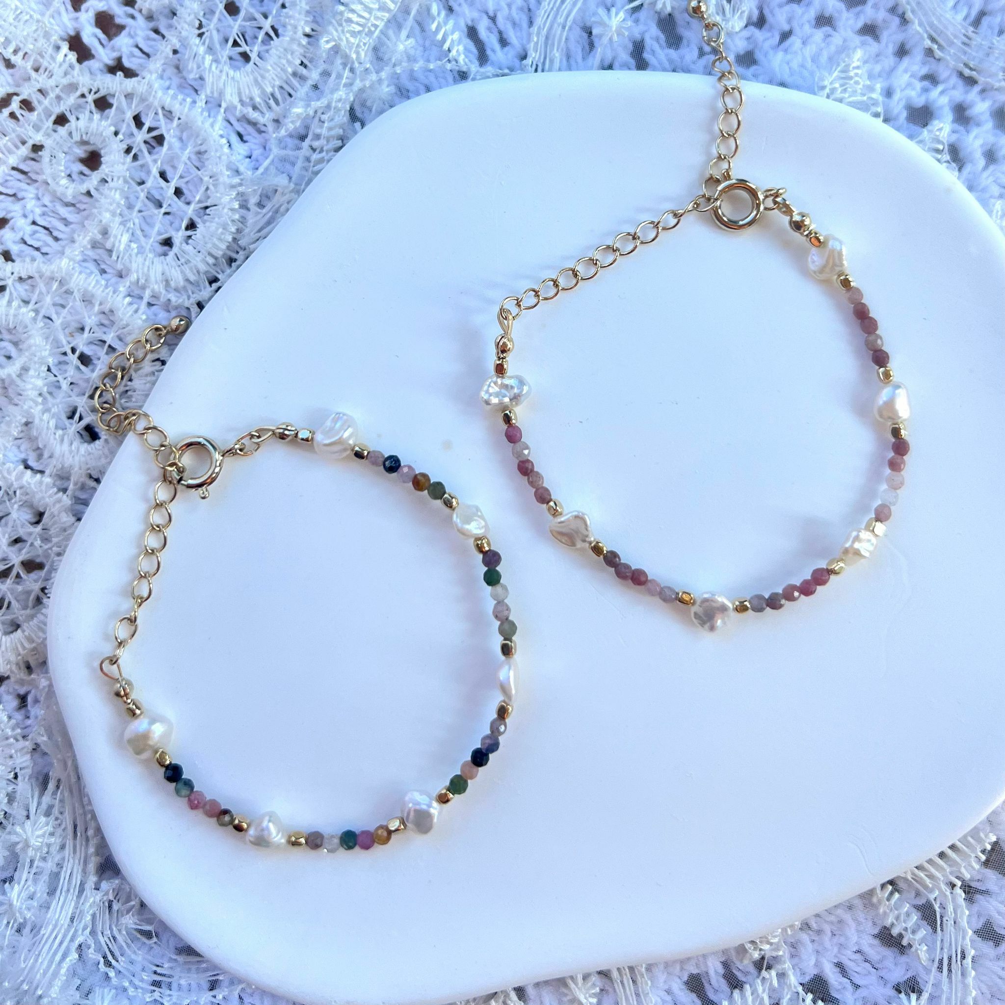 RABBIT BOUQUET天然石手作水晶手鏈- Rainbow  Radiance