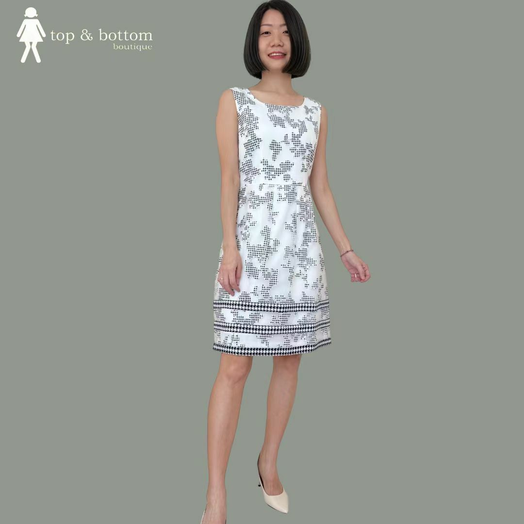 ORGANZA CHECKED PRINT DRESS