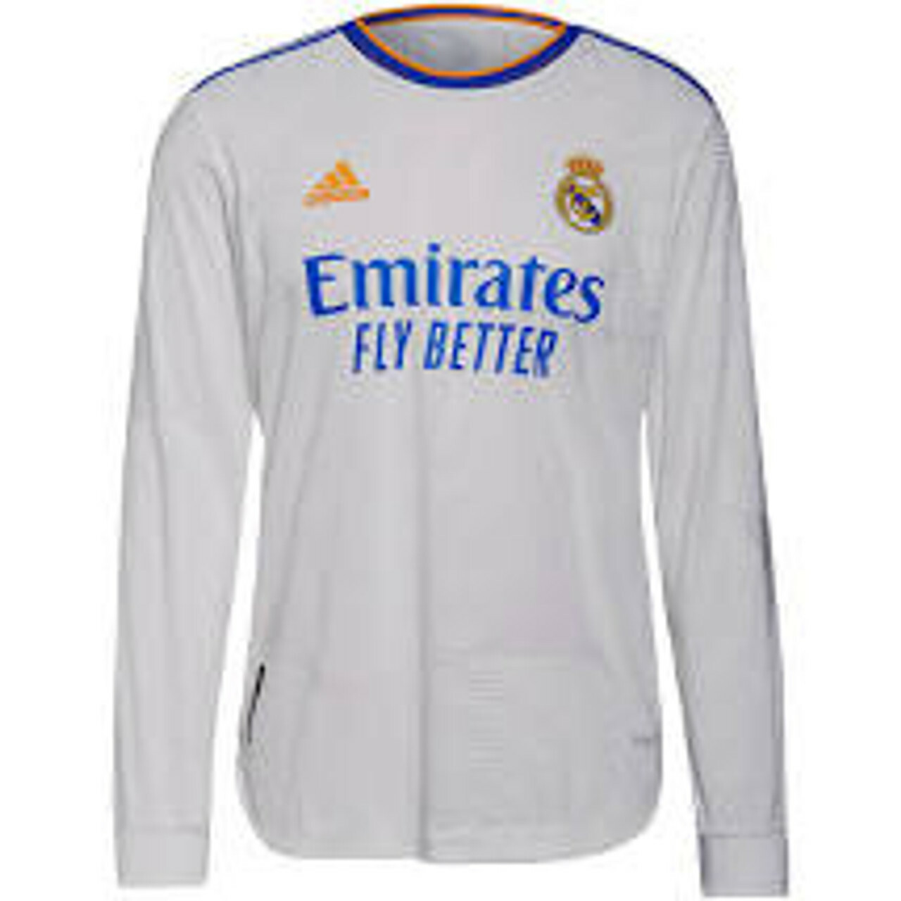 2022 Real Madrid Champions League Final Authentic Home L/S Shirt with Nameset + UEFA Patch + MDT