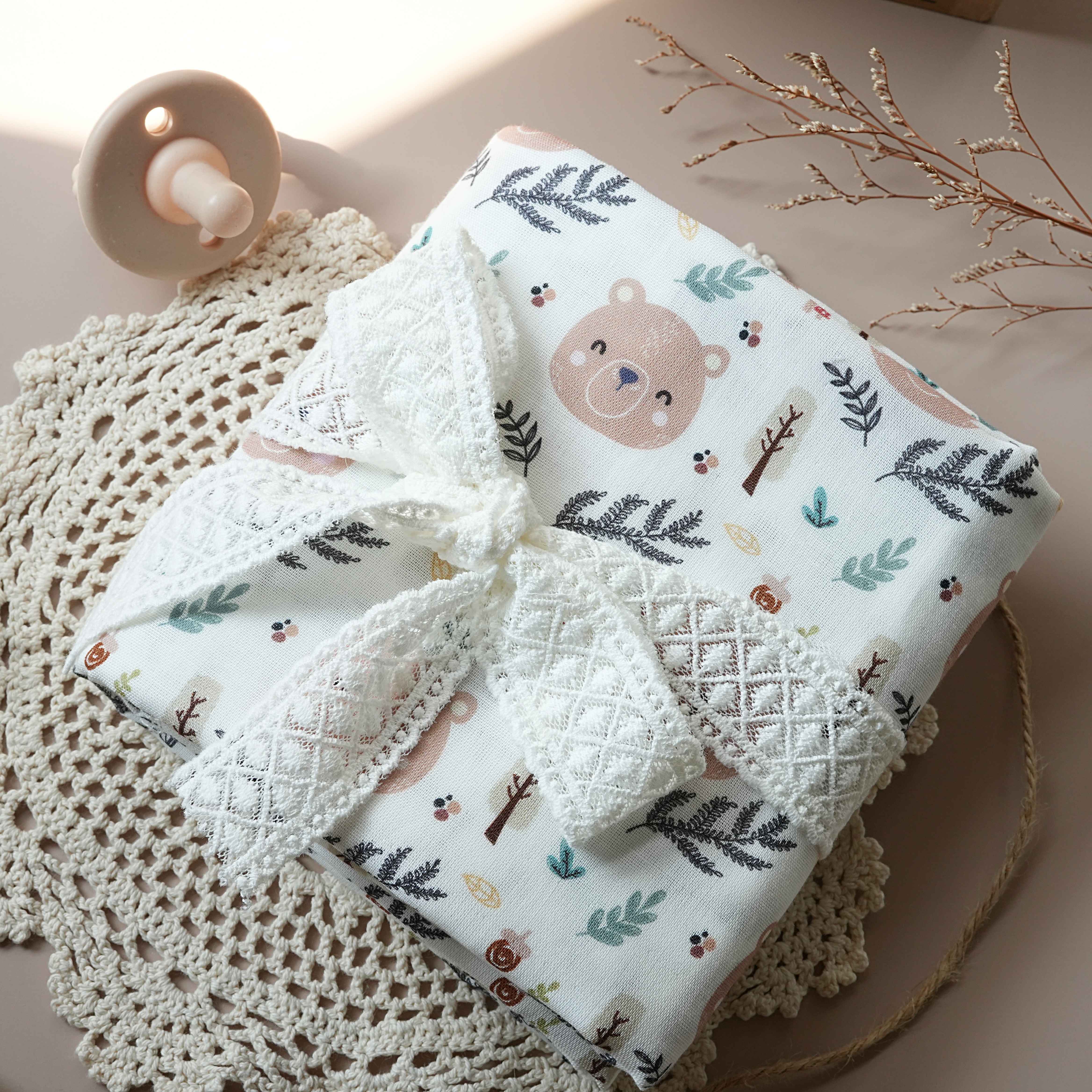 Hi Y.P store-包巾-獨家設計款-森林棕熊