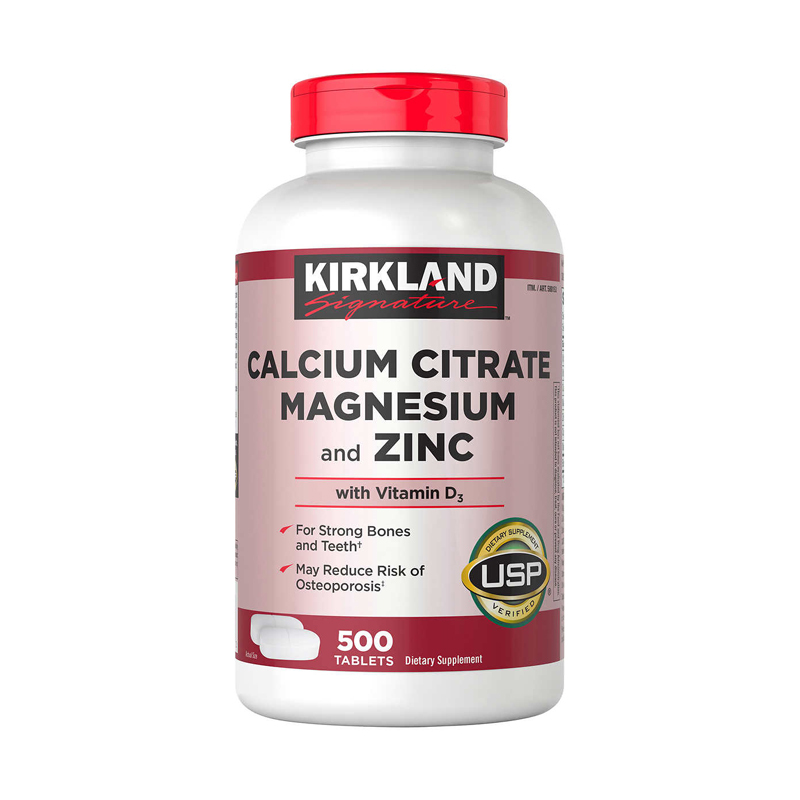 Kirkland Signature Calcium Citrate 500 mg, 500 Tablets
