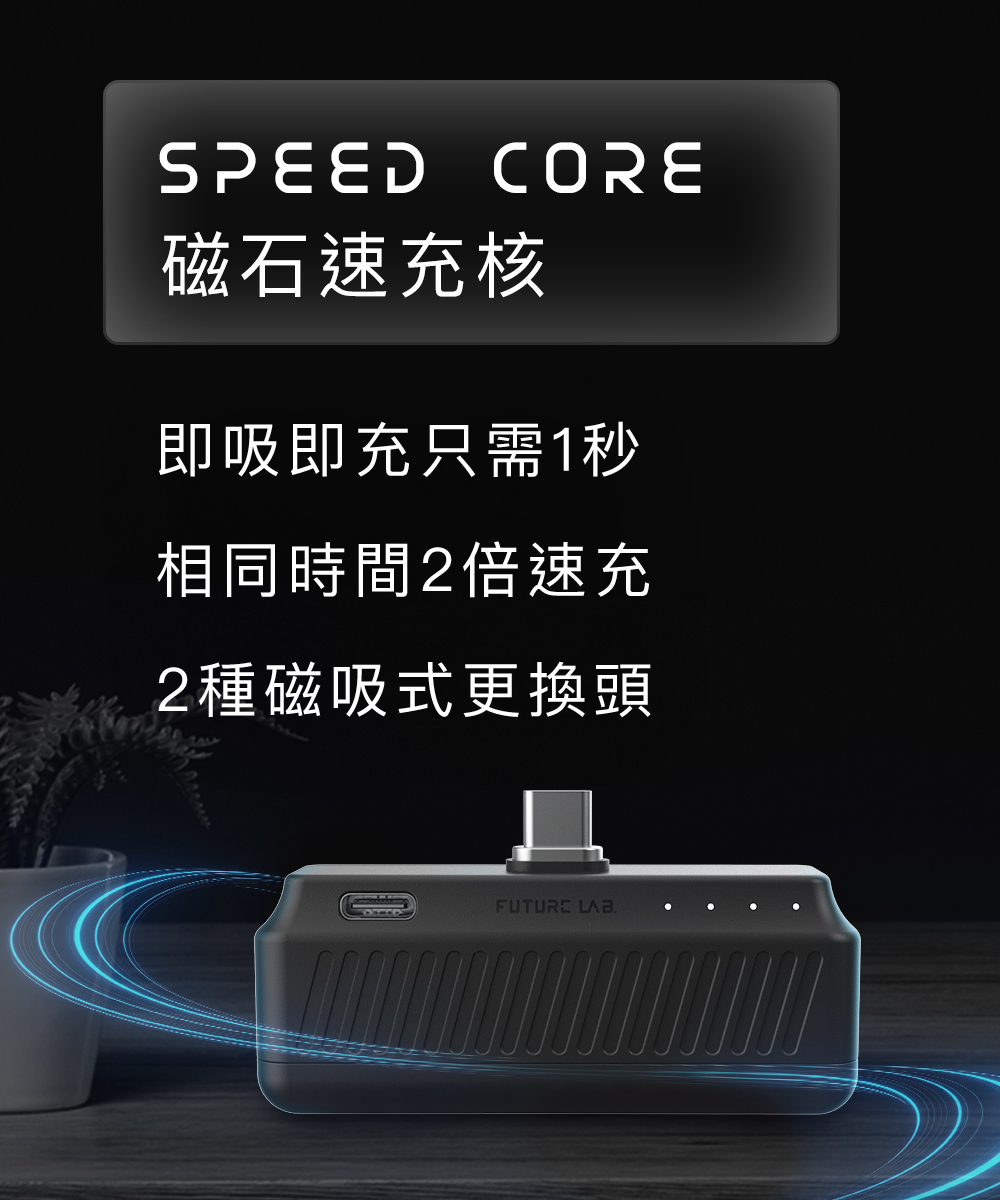 Future Lab Speed Core 磁石速充核｜即吸即充｜自動偵測 【10/19 截單，預計 :10月尾至11月中發貨】】