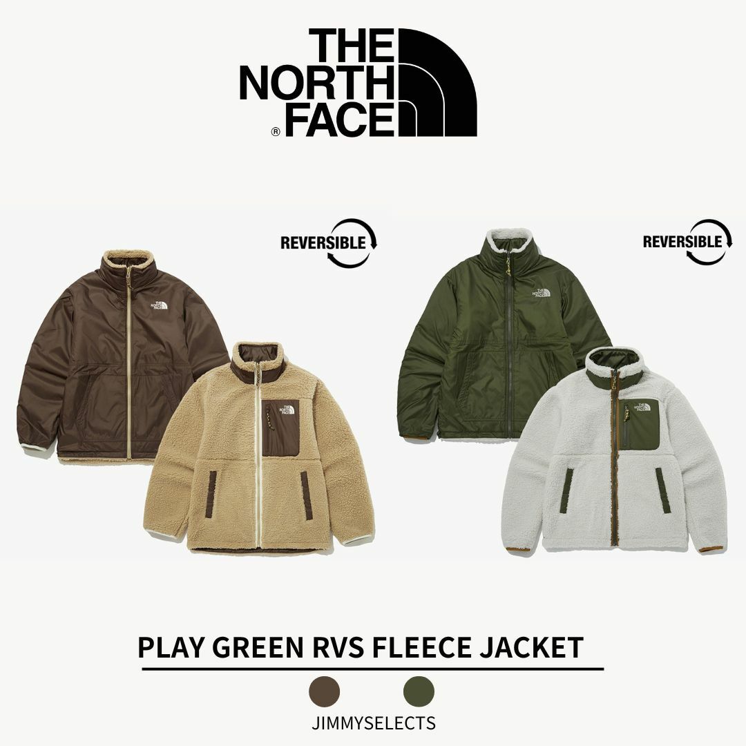 THE NORTH FACE 北臉 PLAY GREEN RVS 雙面 毛絨 外套 NJ4FP54