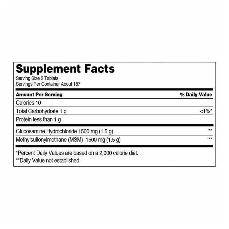Kirkland Signature Glucosamine with MSM, 375 Tablets