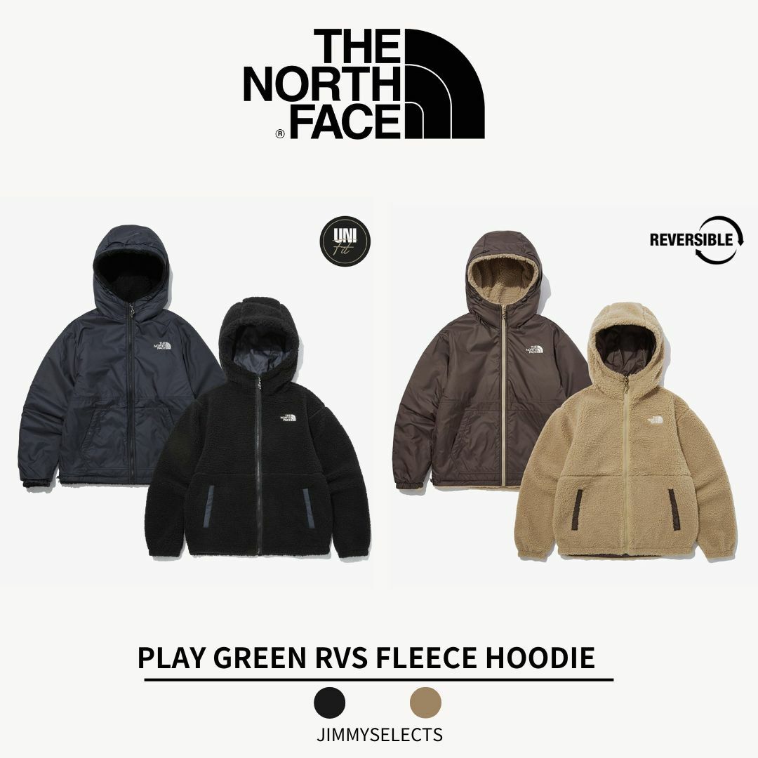 THE NORTH FACE 北臉PLAY GREEN RVS 雙面毛絨連帽外套NJ4FP57