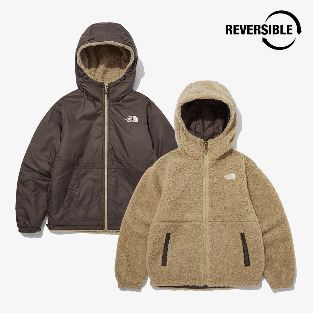 THE NORTH FACE 北臉 PLAY GREEN RVS 雙面 毛絨 連帽外套 NJ4FP57