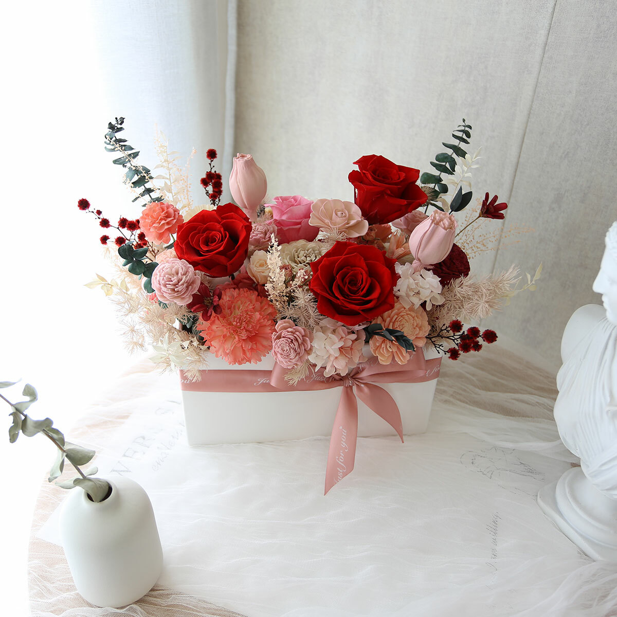 T60｜紅粉色系盆花