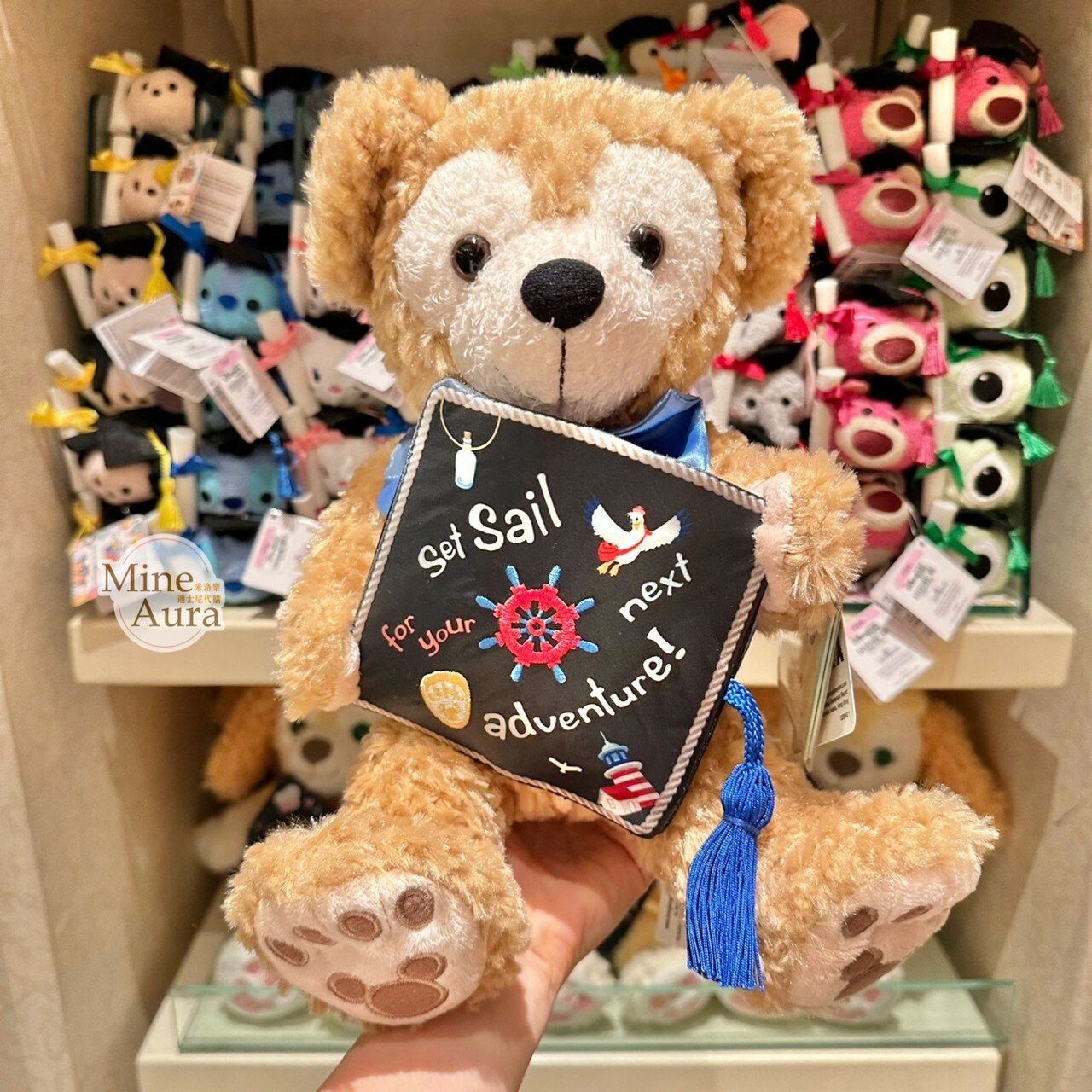 達菲 Duffy 畢業限定 學士帽 紀念 娃娃 玩偶 -香港迪士尼樂園