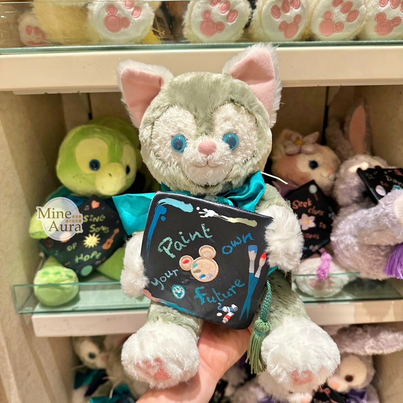 傑拉托尼 畫家貓 Gelatoni 畢業限定 學士帽 紀念 娃娃 玩偶 -香港迪士尼樂園