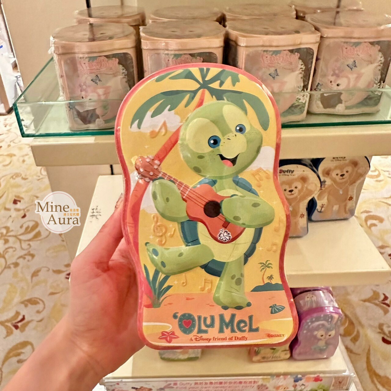奧樂米拉 海龜 OluMel 曲奇餅 餅乾 造型 鐵盒 -香港迪士尼樂園