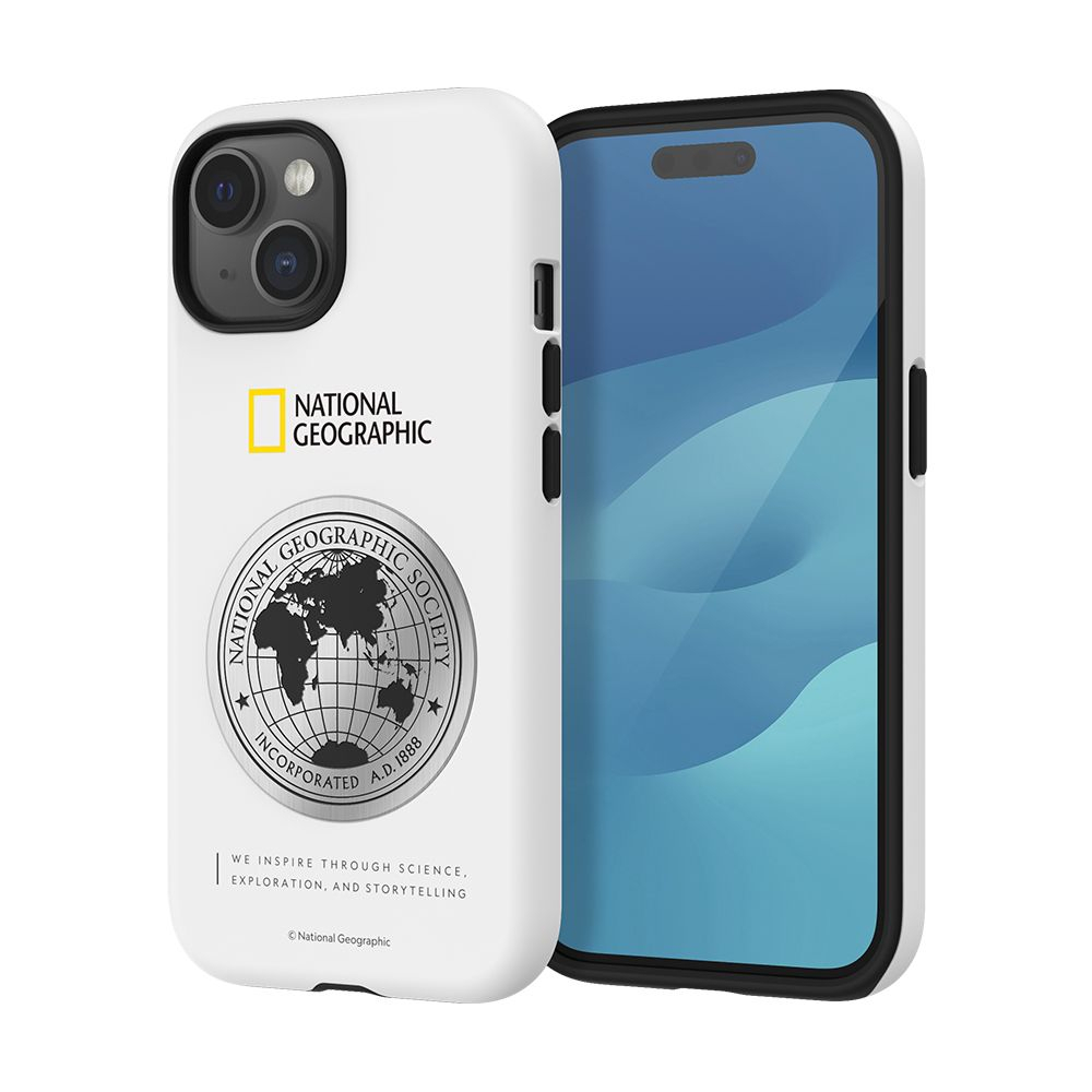 National Geographic iPhone 15 Series Metal Deco Hard Shell Case