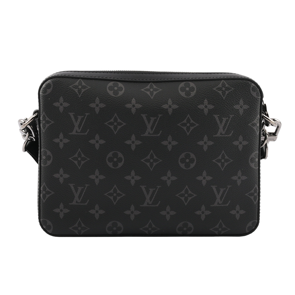 【Louis Vuitton / LV】Monogram TRIO 三合一郵差包(黑灰色) M69443