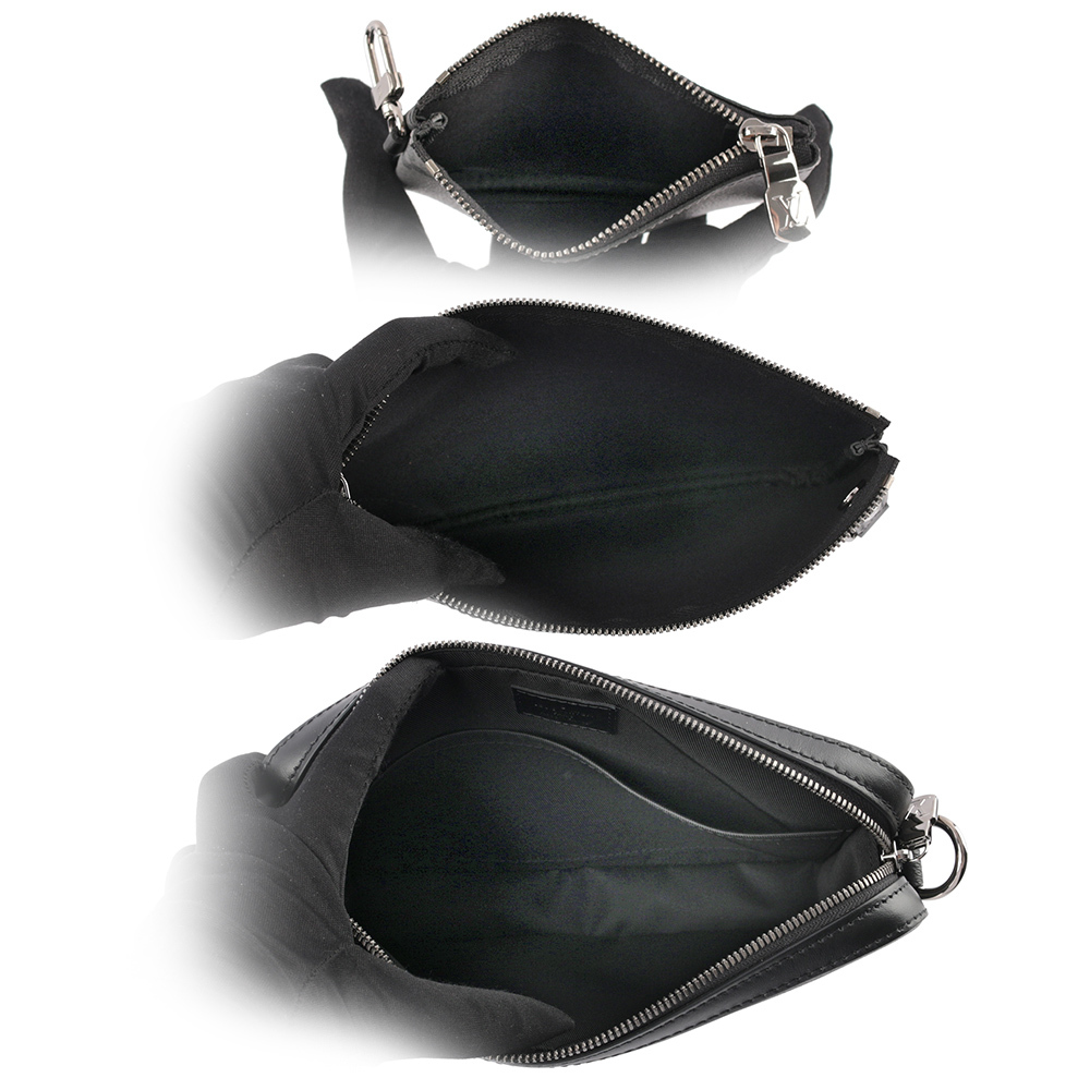 【Louis Vuitton / LV】Monogram TRIO 三合一郵差包(黑灰色) M69443