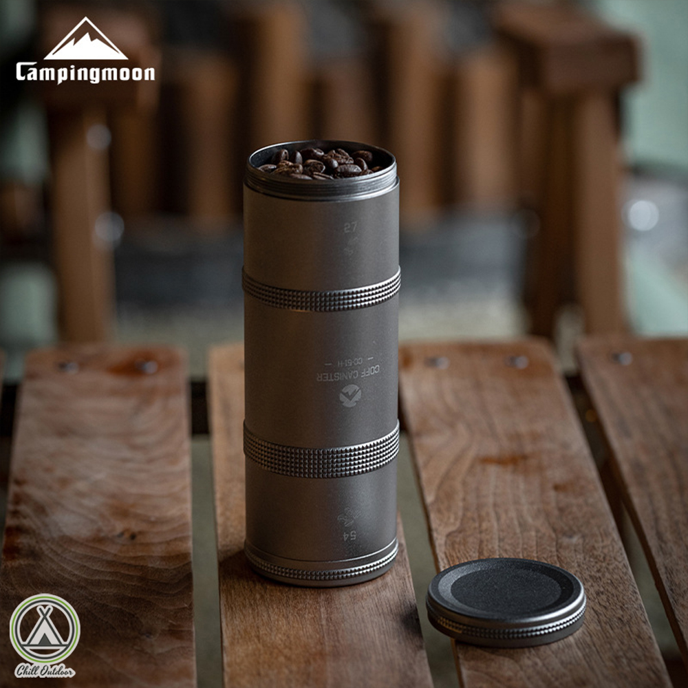 柯曼Campingmoon 咖啡豆收納罐－(銀/黑)