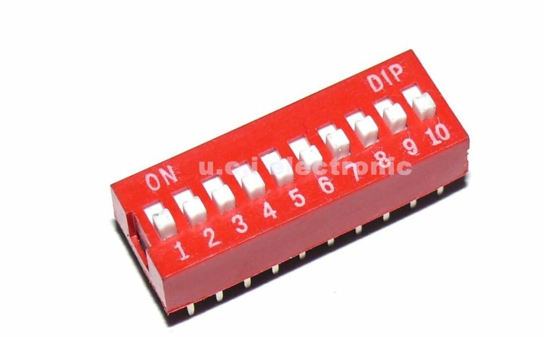 【UCI電子】(C-4-) 撥碼開關 指撥開關 2.54mm直插平撥 10位 10碼 鍍金 4位 8位