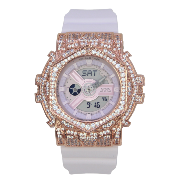 玫瑰金 改裝手錶 BA-110-4A2 - 玫瑰