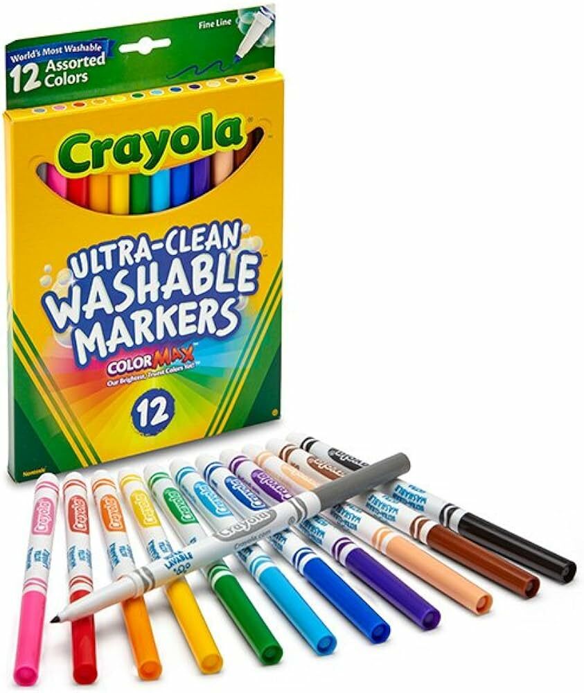 Crayola Ultra-Clean Washable Crayons, Color Max 12 52-3013-0-200