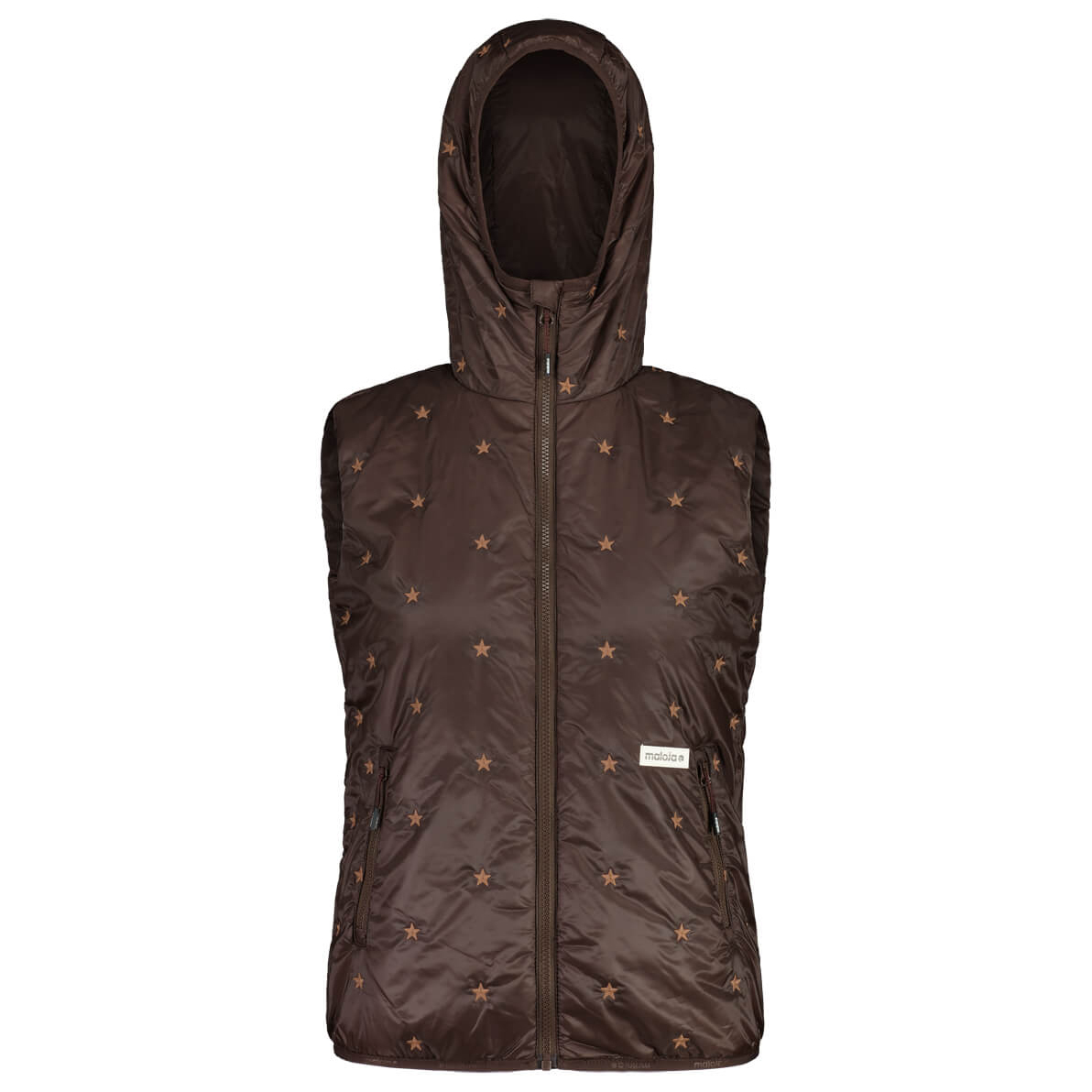 【MALOJA】女PrimaLoft BIO 防雪保暖連帽背心 / 23MA36156-[可可]