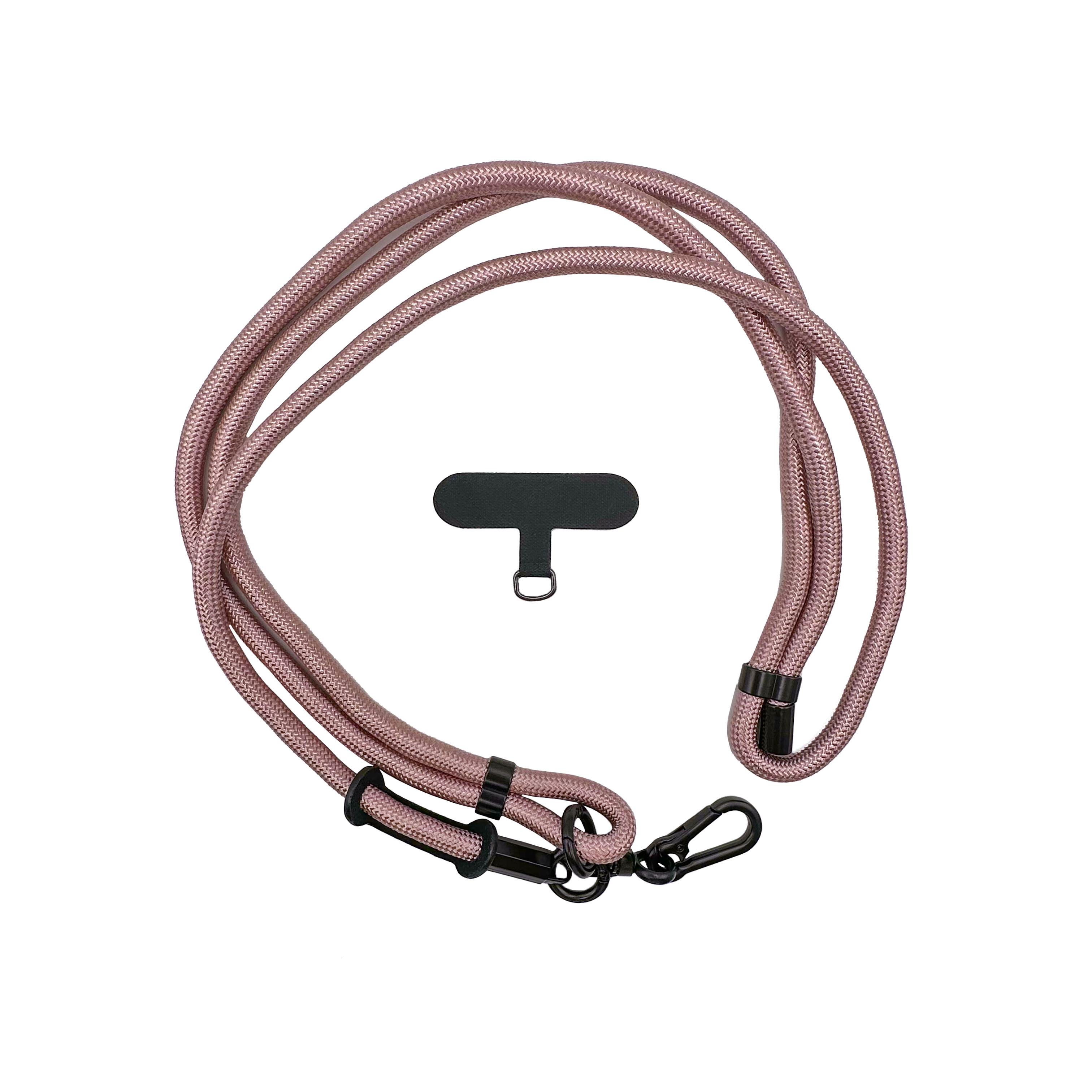 可調節單鉤手機背繩8mm-玫瑰金