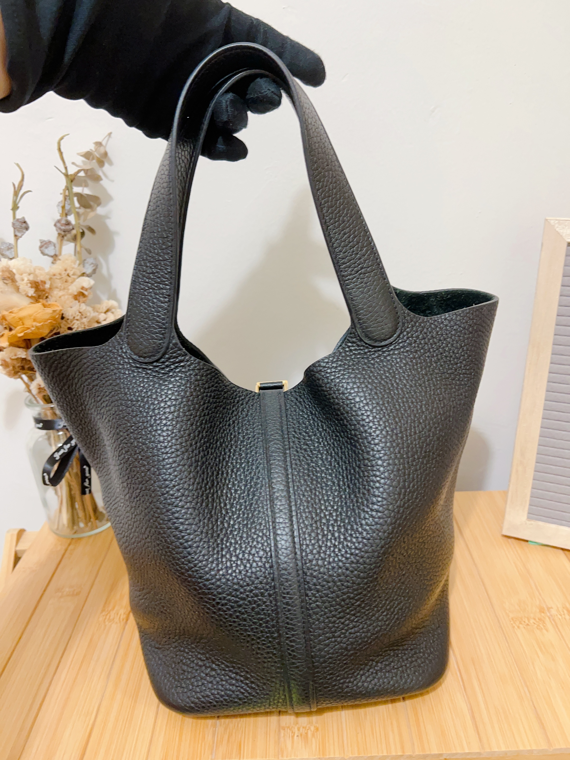 Hermes Picotin 22 / Stamp Y / Black GHW