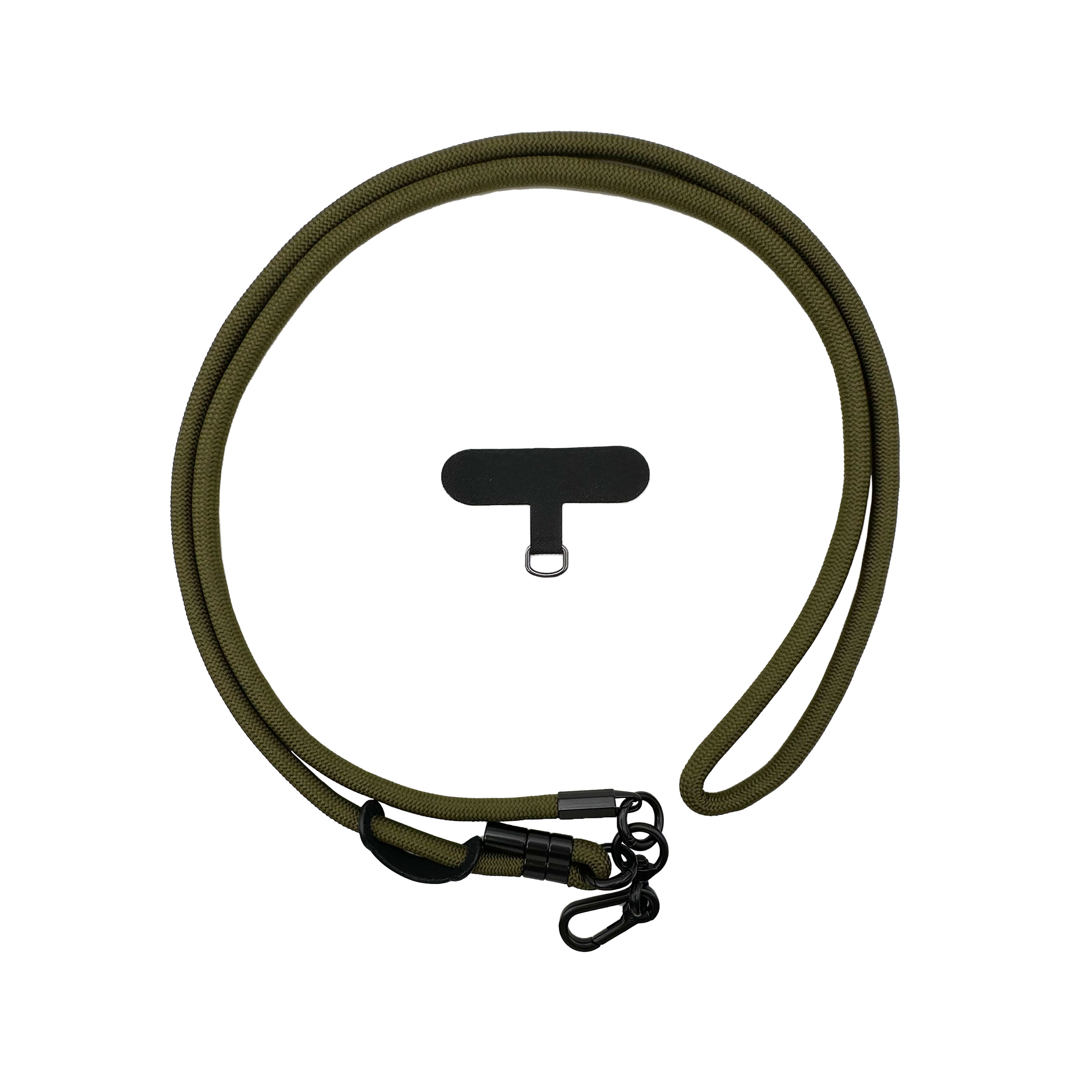 可調節單鉤手機背繩8mm-軍綠