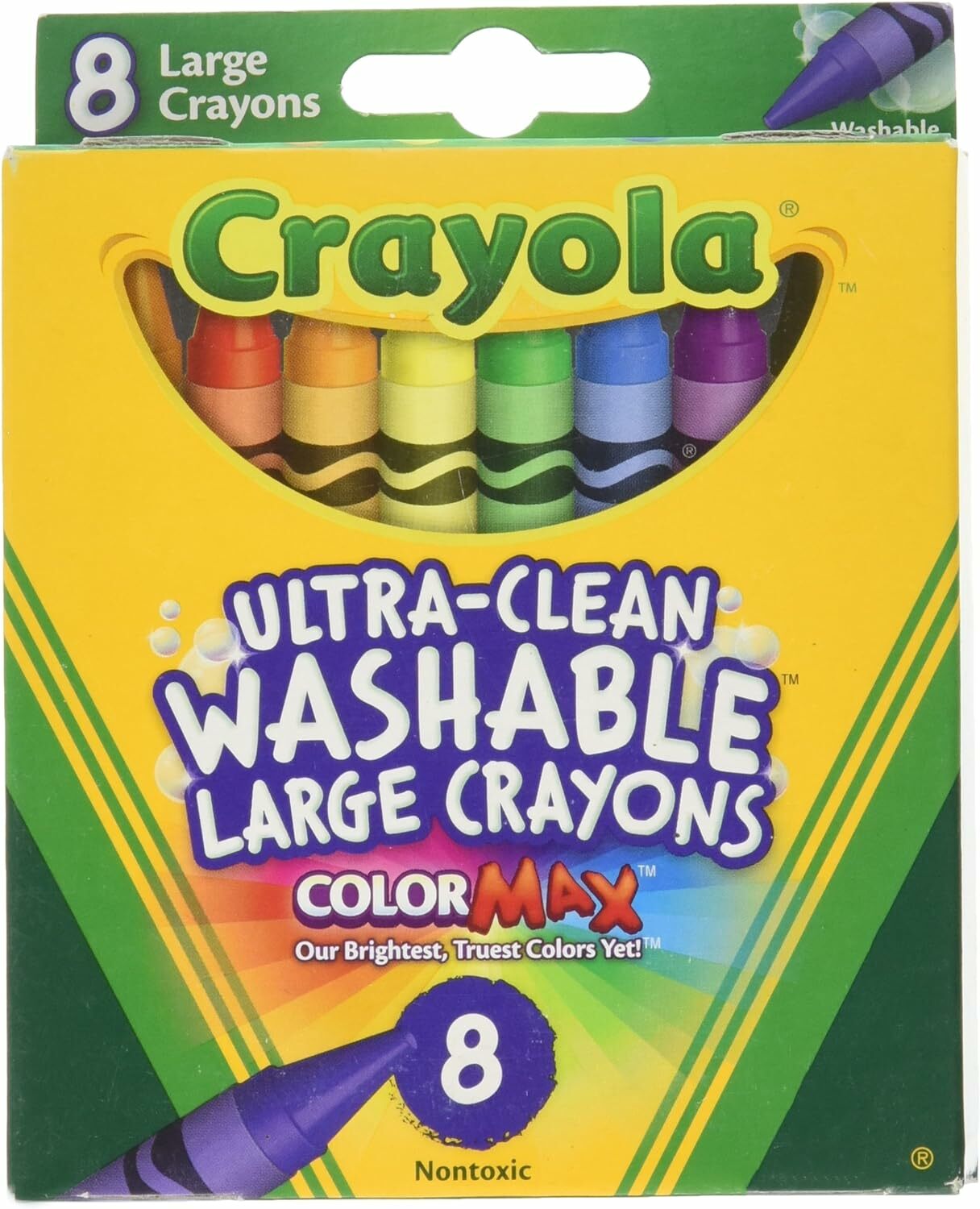 Crayola Ultra-Clean Washable Large Crayons, 8 Large Crayons 52-3280-0-217
