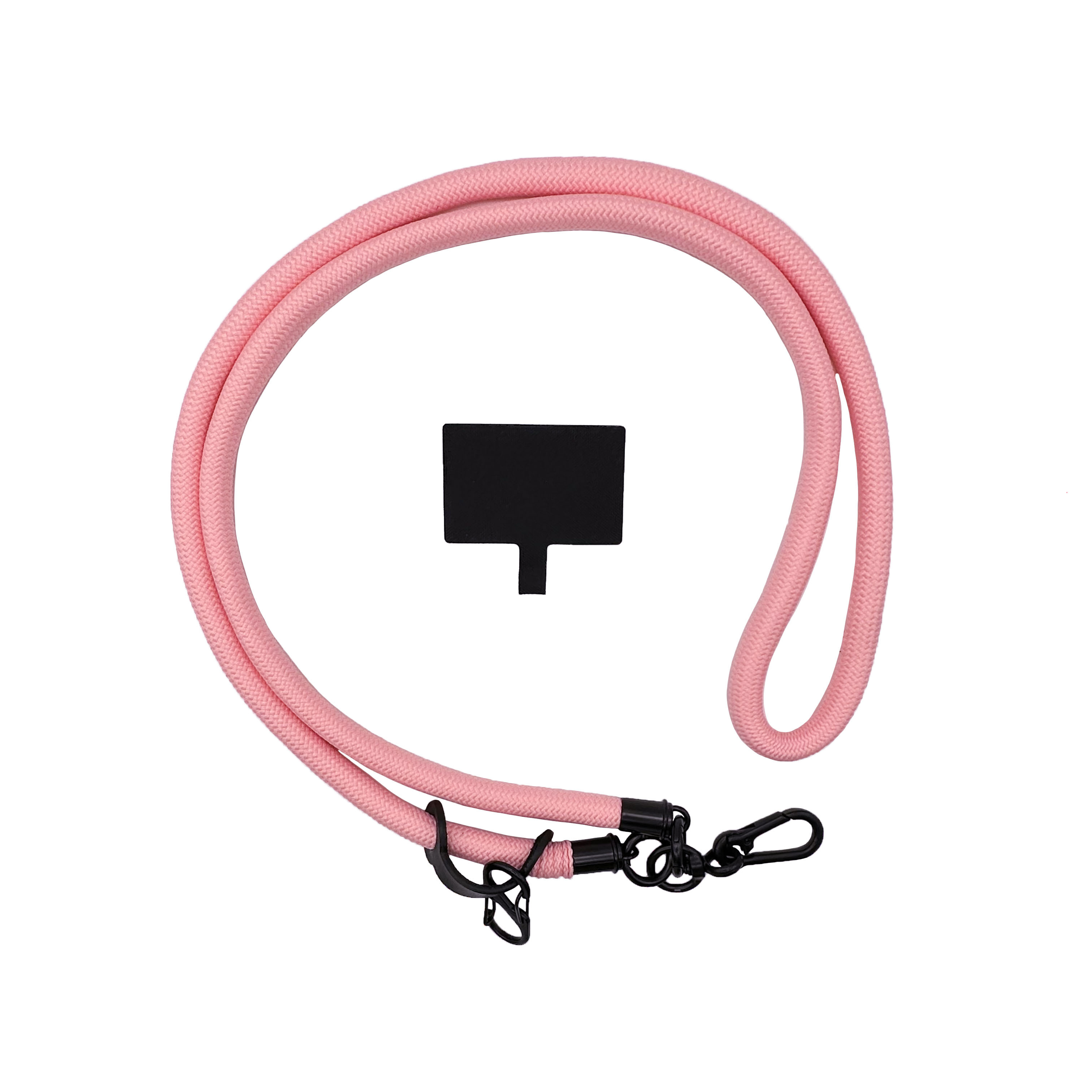 可調節單鉤手機背繩10mm-粉