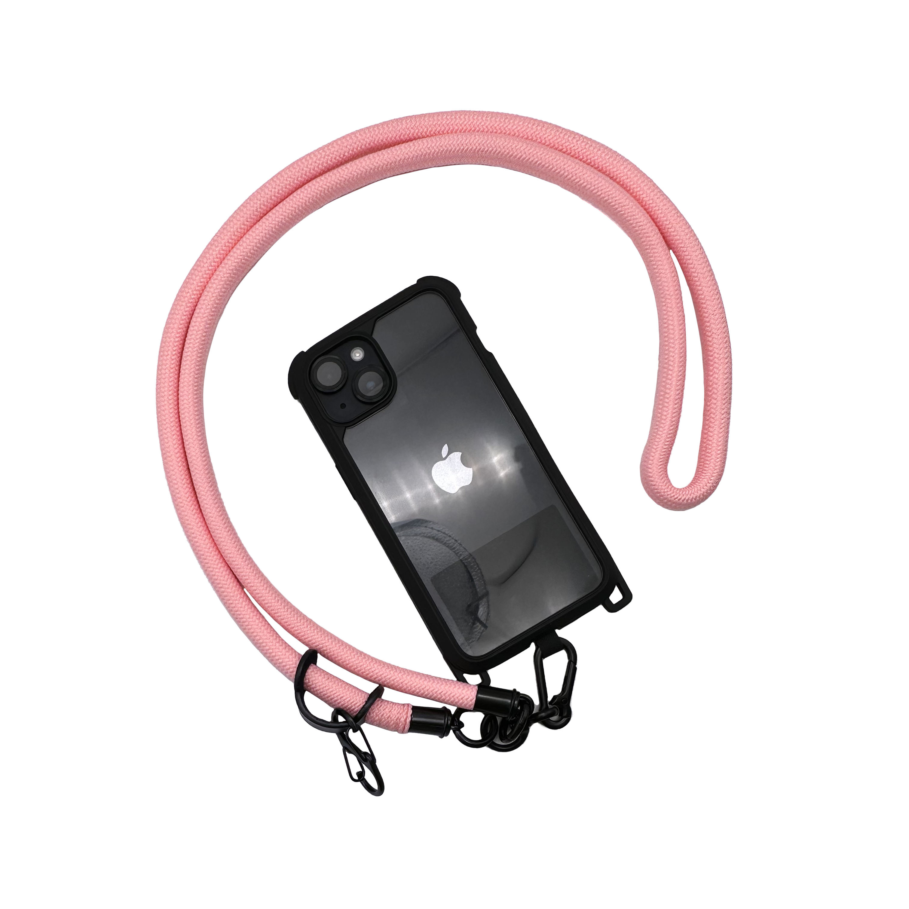 可調節單鉤手機背繩10mm-粉