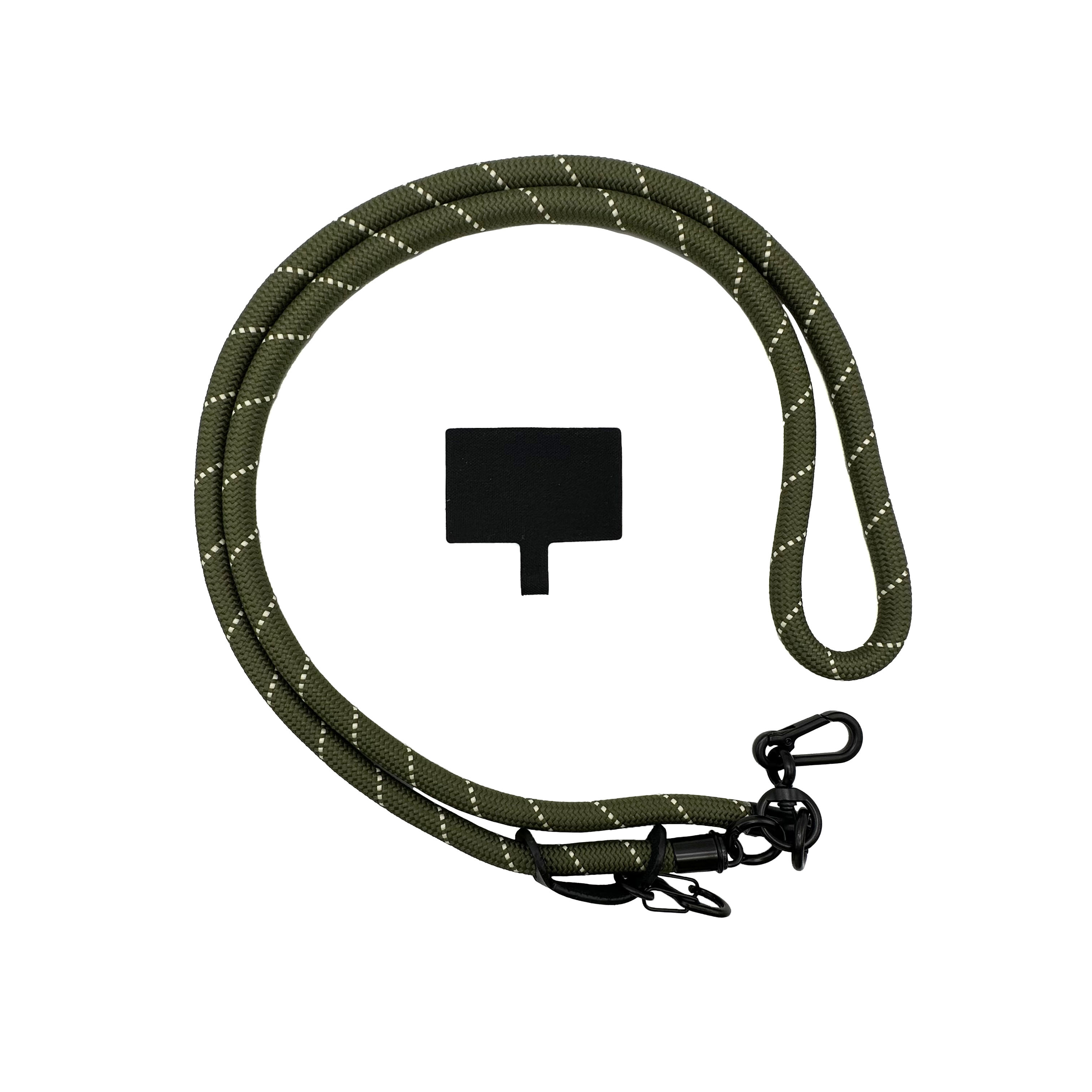 可調節單鉤手機背繩10mm-綠