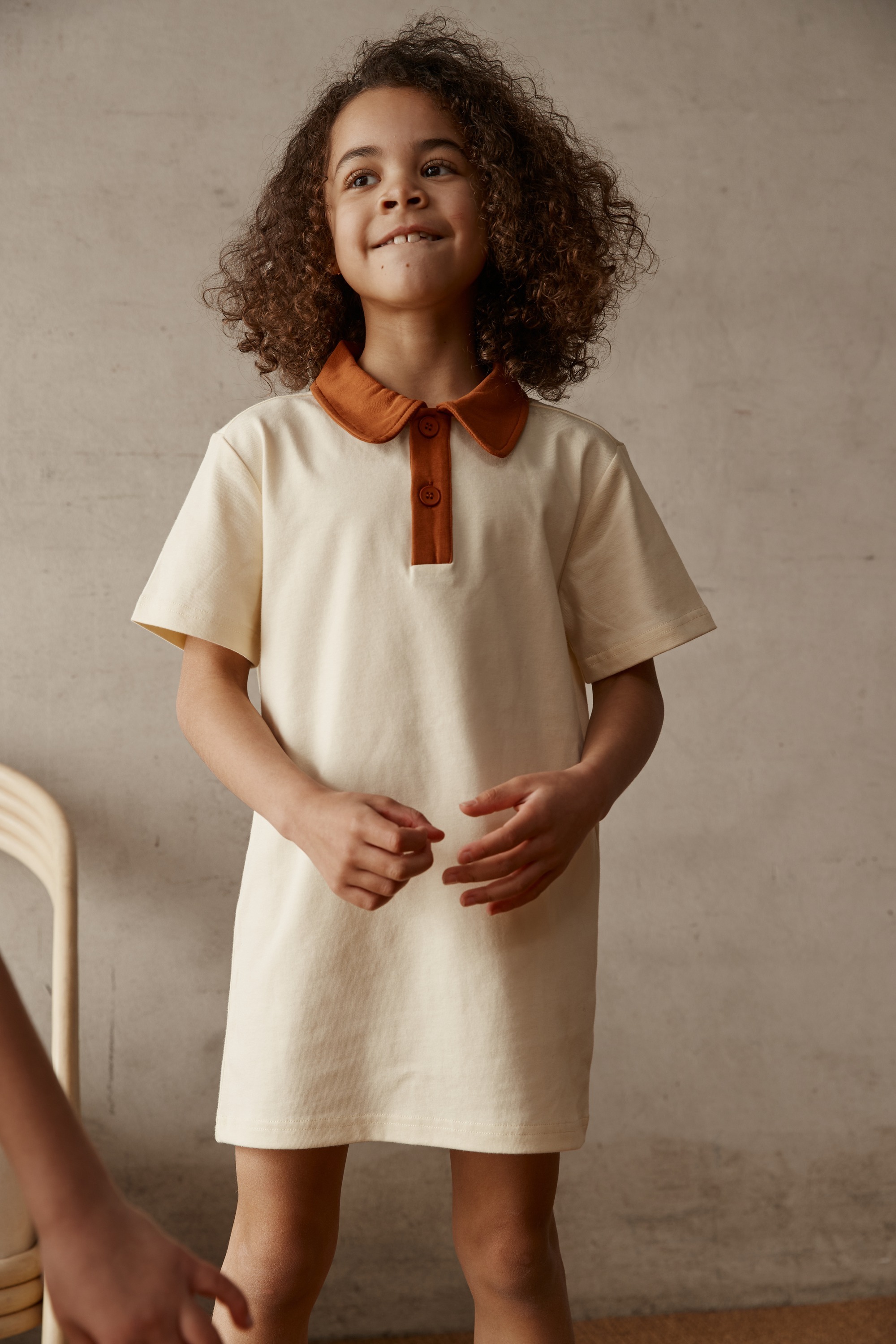 澳洲Alfred 純棉Polo滾邊洋裝 - Cream