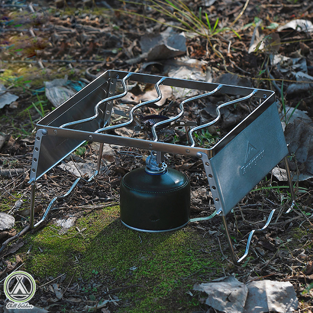 柯曼Campingmoon 不鏽鋼防風支架 6段可調