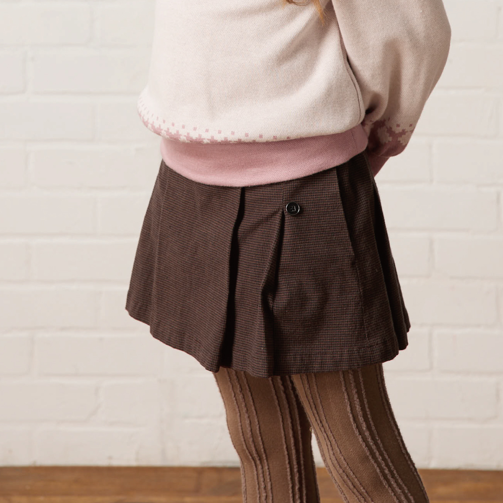 PIPPY質感百搭排釦褲裙 深灰