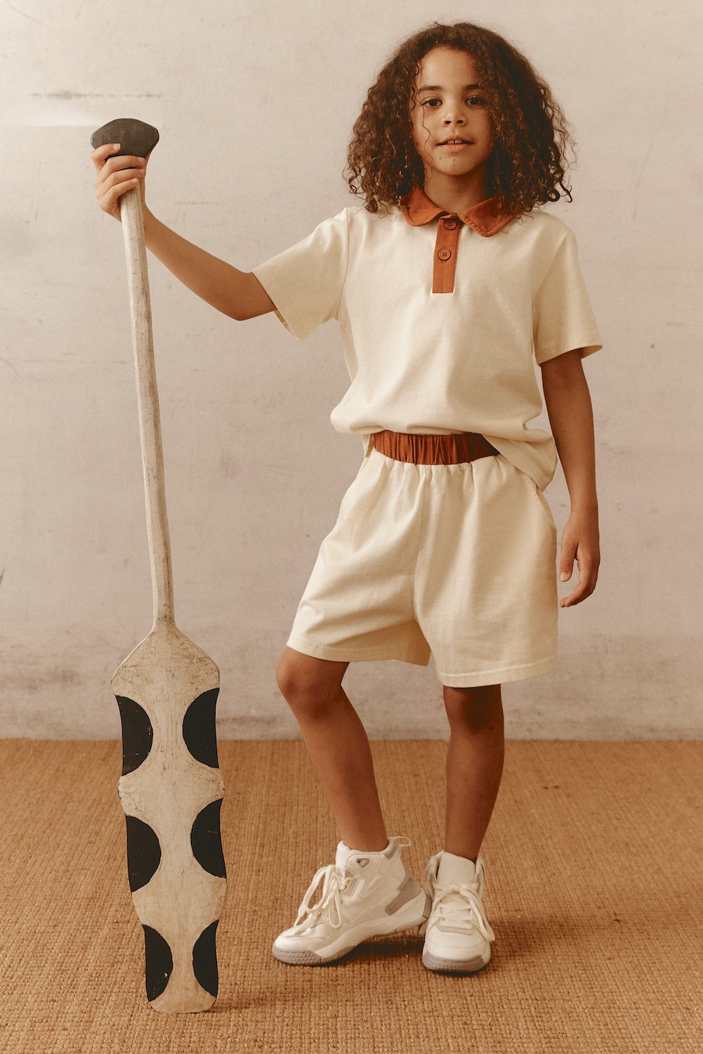 澳洲Alfred 純棉滾邊短褲 - Cream