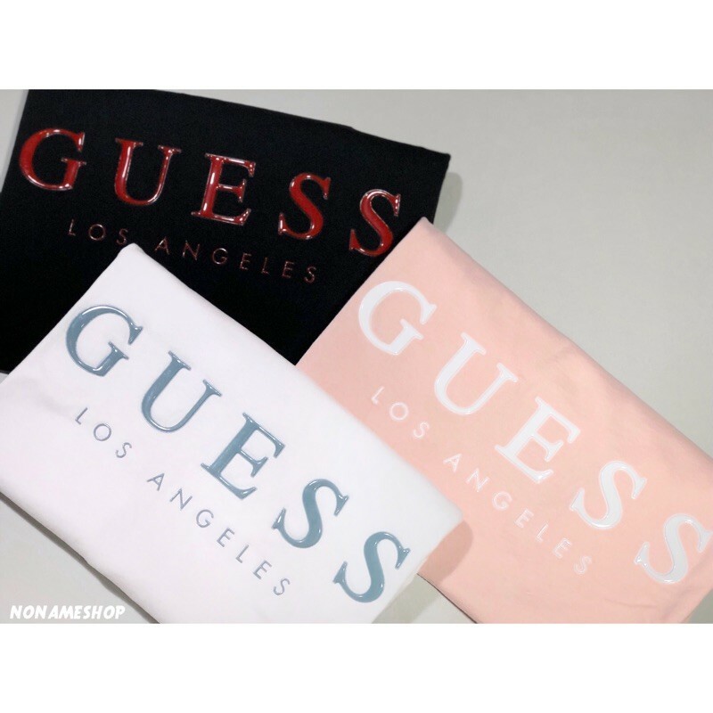 💥出清特價💥 GUESS 立體 LOGO TEE 短袖 上衣 粉色 (男款)