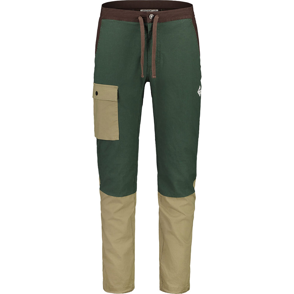 【MALOJA】男棉麻彈力功能性長褲 / 23MA36266-[雙拼綠、綠]